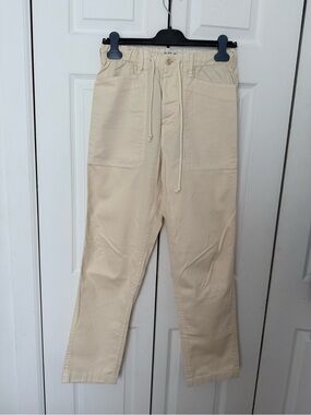 Alex Mill Men's Casual Drawstring Cream Pants